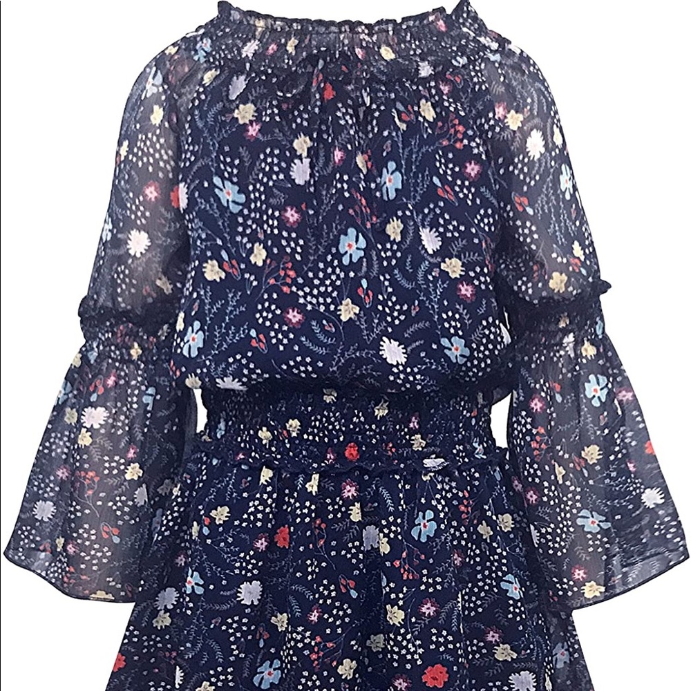 COPY - Navy blue floral printed dress